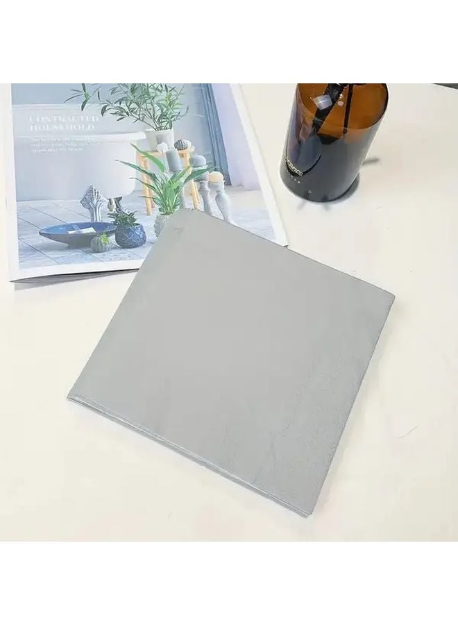100pcs Premium Grey 2 Ply Disposable Paper Napkins 5x5 Inch For Parties Weddings Events - Image 3